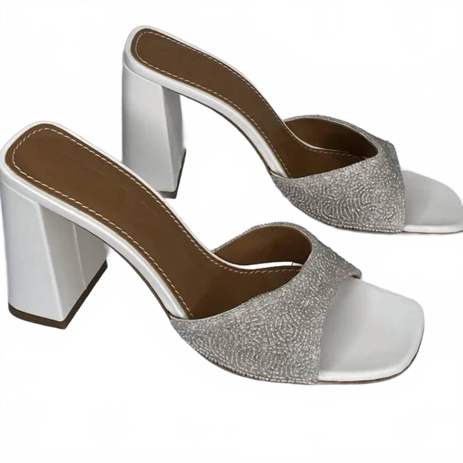 New Staud Women's Sloane Beaded Sandals In White